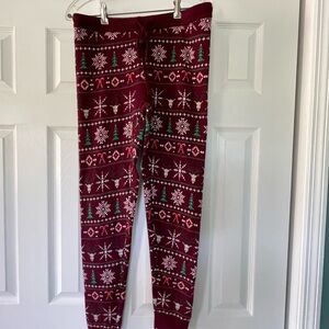 American Eagle Holiday Maroon Women’s Leggings